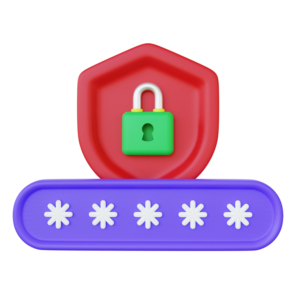 safety-login-page-3d-illustration-free-png